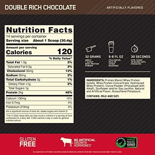 Optimum Nutrition Gold Standard 100% Whey Protein Powder, Double Rich Chocolate Optimum NutritionBuy Supplements Australia