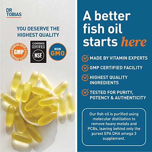 Dr. Tobias Omega-3 Fish Oil, Triple Strength, Supports Brain & Heart Health, 2000 mg Dr. TobiasBuy Supplements Australia