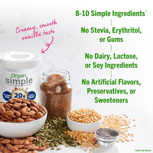Orgain Organic Simple Vegan Protein Powder, Vanilla - 20g Plant Based Protein OrgainBuy Supplements Australia