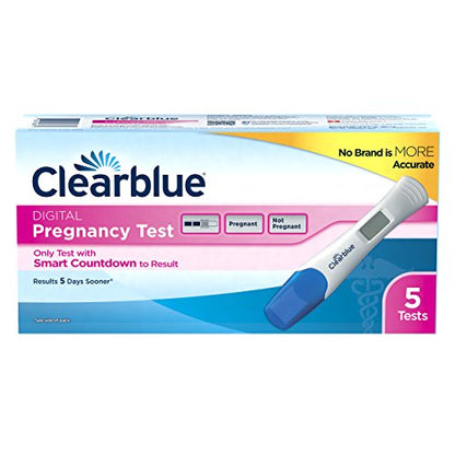 Clearblue Digital Pregnancy Test with Smart Countdown, Multi, 5 count ClearblueBuy Supplements Australia