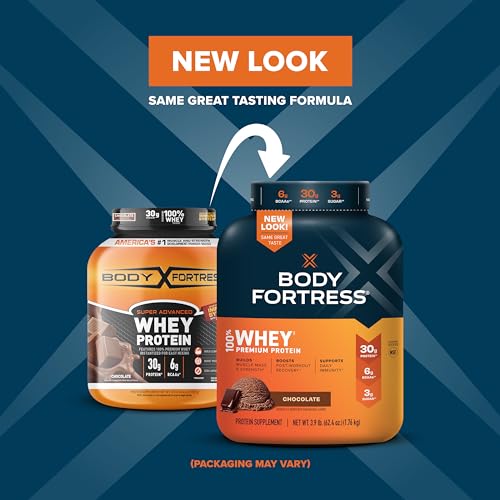 Body Fortress 100% Whey, Premium Protein Powder, Chocolate, 3.9lbs Packaging May Body FortressBuy Supplements Australia