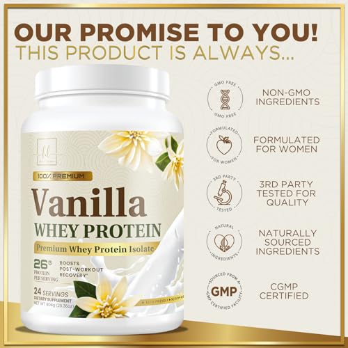 Hello Lovely! Whey Protein Powder, Vanilla Flavored Whey Isolate with 26g Protein Hello Lovely!Buy Supplements Australia