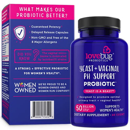 Lovebug Yeast + Vaginal pH Support | Clinically Studied Ingredients for Yeast & UTIs lovebug PROBIOTICSBuy Supplements Australia