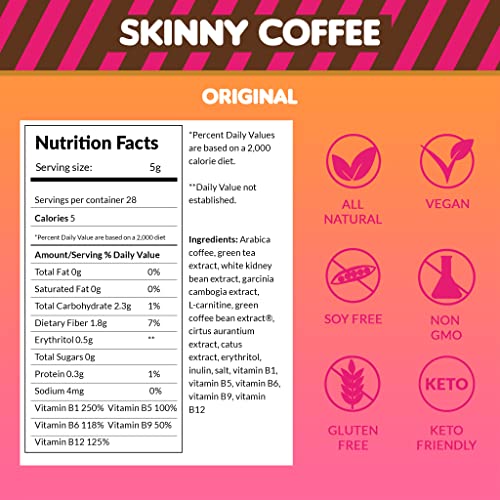 Skinny Boost Skinny Coffee- (Unflavored) Instant Sticks Made with Arabica Coffee, Garcinia SkinnyBoostBuy Supplements Australia