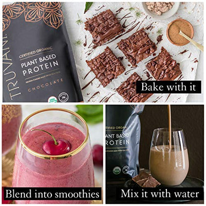 Truvani Organic Vegan Protein Powder Chocolate - 20g of Plant Based Protein, Organic TruvaniBuy Supplements Australia
