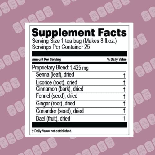 Hyleys Colon Cleanse Tea Blackberry Flavor - 50 Tea Bags (6 Pack - 300 Tea Bags Total) HYLEYSBuy Supplements Australia