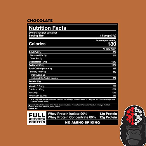 Gorilla Mode Premium Whey Protein - Chocolate / 25 Grams of Whey Protein Isolate Gorilla MindBuy Supplements Australia