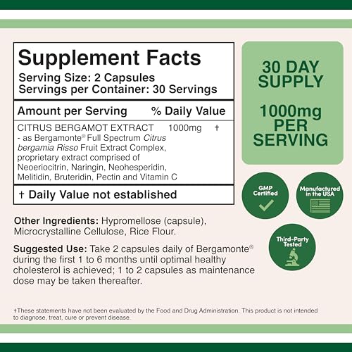Citrus Bergamot Supplement - Only Patented, Clinically Proven Bergamot Extract - 1,000mg Double Wood SupplementsBuy Supplements Australia
