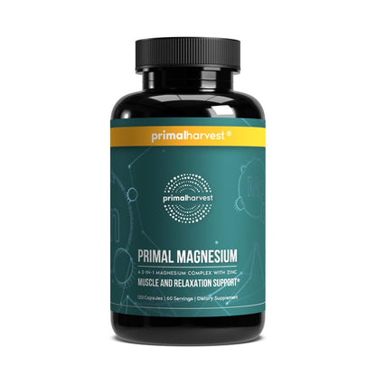 Magnesium Supplement Complex 310mg by Primal Harvest with Magnesium Glycinate, Citrate, Malate, and Zinc 120 Capsules Primal Harvest canada supplements