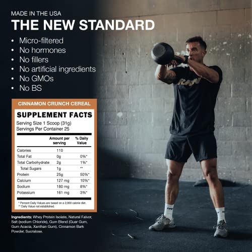 RAW Whey Isolate Protein Powder, Cinnamon Crunch (CBUM Itholate Protein) - 100% Grass RAWBuy Supplements Australia