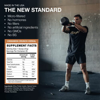 RAW Whey Isolate Protein Powder, Cinnamon Crunch (CBUM Itholate Protein) - 100% Grass RAWBuy Supplements Australia