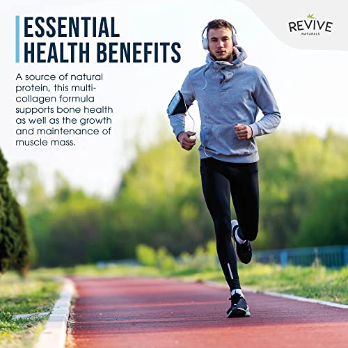 Multi Collagen Protein Capsules - Types I, II, III, V & X - Hydrolysed Grass Fed Bovine, Wild Caught Marine Revive NaturalsBuy Supplements Australia