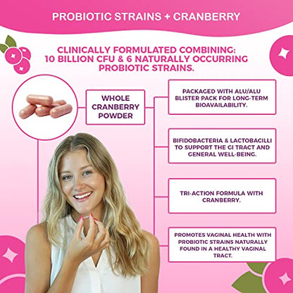 NutriCelebrity NutriFlora-Pro Probiotics for Women - Support Vaginal, Urinary Health (UTI) NutricelebrityBuy Supplements Australia
