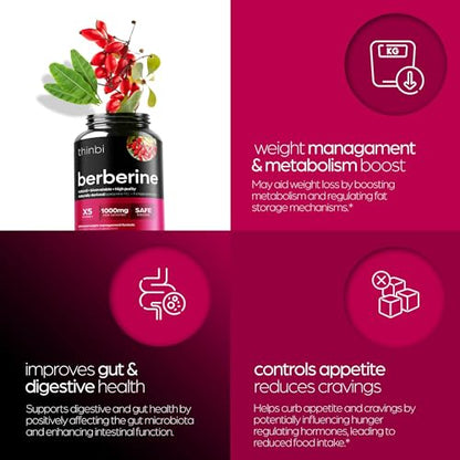 1000mg Berberine Supplement Capsules with Bitter Melon and Banaba Leaf - 30 Servings Artnaturals StoreBuy Supplements Australia