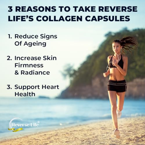 Reverse Life Marine Collagen Capsules 1200mg – with Hyaluronic Acid & Vitamin C + Q10 Reverse LifeBuy Supplements Australia