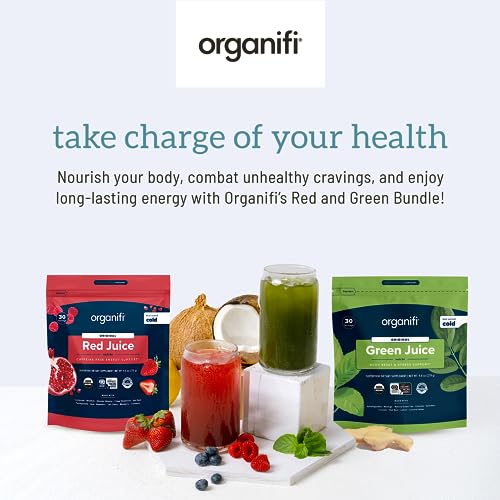 Organifi Green Juice and Red Juice Bundle - 30 Day Supply - Delicious, Refreshing Organic OrganifiBuy Supplements Australia
