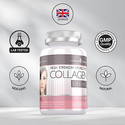 Hydrolysed Collagen High Strength 1,000mg for Hair, Skin & Nails, 60 Tablets, Evolution Slimming Evolution SlimmingBuy Supplements Australia