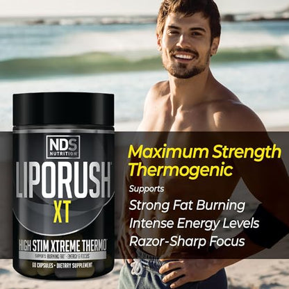 LIPORUSH NDS Nutrition XT - Super Concentrated Thermogenic with L-Carnitine & Teacrine LIPORUSHBuy Supplements Australia