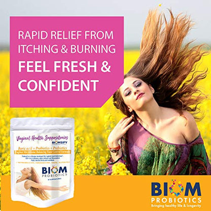 Biom Probiotics Prebiotics Boric acid Suppositories . Feminine Health Probiotic for Infections Biom ProbioticsBuy Supplements Australia