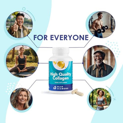 Premium 90 Marine Capsules - 530mg Natural Marine Collagen with Porcine & Bovine Collagen BLUE DIAMONDBuy Supplements Australia