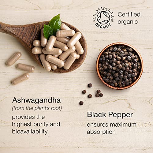 Organic Ashwagandha High Strength - 1000mg Ashwagandha Capsules - Pure Ashwagand SuperSelfBuy Supplements Australia
