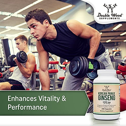 Ginseng Capsules (Korean Red Ginseng Extract, Panax Ginseng 10% Ginsenosides) Double Wood SupplementsBuy Supplements Australia