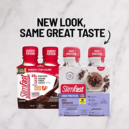 SlimFast Advanced Energy High Protein Meal Replacement Shake, Rich Chocolate, 20g SlimFastBuy Supplements Australia