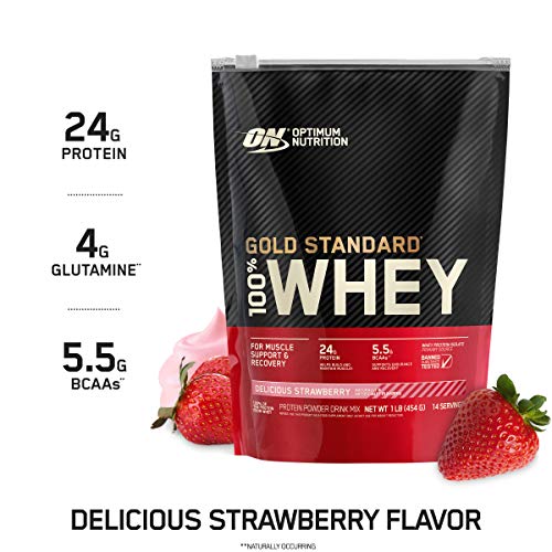 Optimum Nutrition Gold Standard 100% Whey Protein Powder, Strawberry, 1 Pound Optimum NutritionBuy Supplements Australia