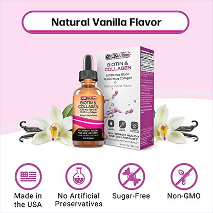 SBR Nutrition Biotin and Collagen Liquid Drops Daily Food Supplement, Vitamins SBR NutritionBuy Supplements Australia
