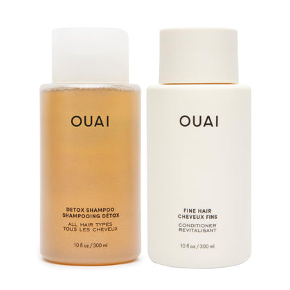 OUAI Detox Shampoo & Fine Hair Conditioner Bundle - Clarifying Shampoo for Build Up, Dirt, Oil, Product and Hard Water & Volumizing Conditioner for Fine Hair (2 Count) OUAIBuy Supplements Australia