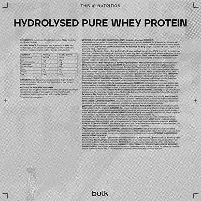 Bulk Hydrolysed Whey Protein Isolate, Protein Shake, Unflavoured, 500 g, Packaging May Vary BulkBuy Supplements Australia