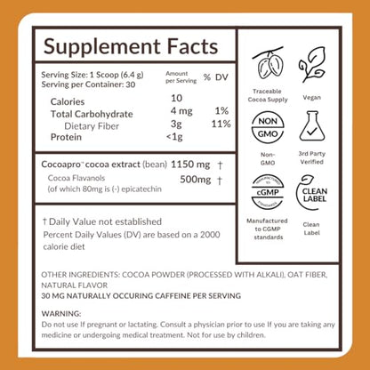 CocoaVia Cardio Health Cocoa Powder, 60 Servings, 500mg Cocoa Flavanols CocoaViaBuy Supplements Australia