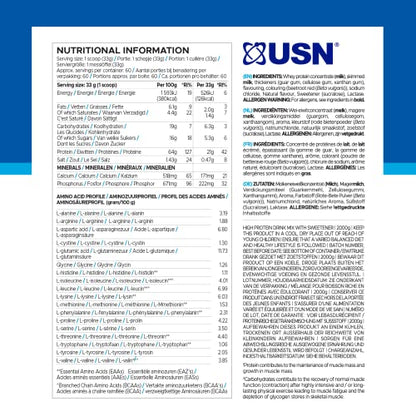 USN Whey+ Strawberry Protein Powder 2kg - Muscle Building & Recovery Protein Shakes USNBuy Supplements Australia