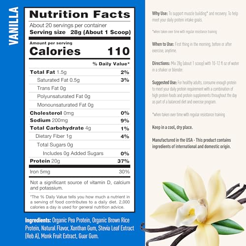 Isopure Vanilla Vegan Protein Powder, with Monk Fruit Sweetener & Amino Acids, Post Work IsopureBuy Supplements Australia