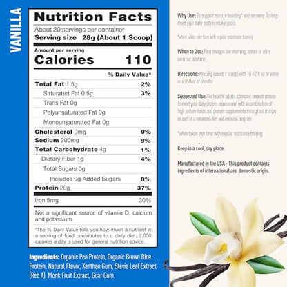 Isopure Vanilla Vegan Protein Powder, with Monk Fruit Sweetener & Amino Acids, Post Work IsopureBuy Supplements Australia