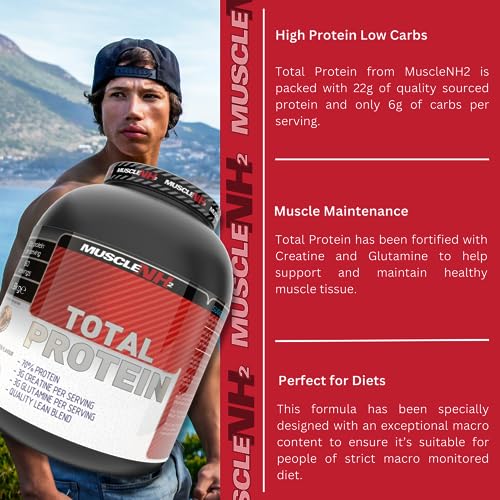 Muscle Nh2 Total Protein, Whey Protein Powder with Creatine Monohydrate and Glutamine Muscle Growth MuscleNh2Buy Supplements Australia