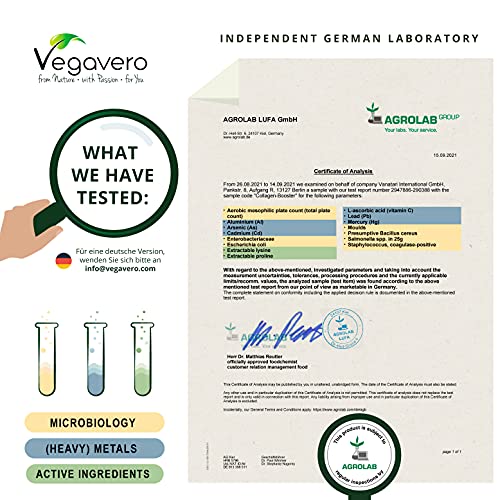 Vegavero Vegan Collagen Supplement | 2000mg | Complex with L-Lysine, L-Proline, Vitamin C (Acerola) & Superfoods Extracts | NO Additives, Lab-Tested | 120 Capsules VegaveroBuy Supplements Australia