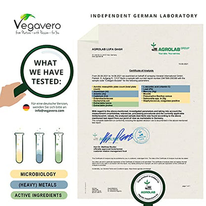 Vegavero Vegan Collagen Supplement | 2000mg | Complex with L-Lysine, L-Proline, Vitamin C (Acerola) & Superfoods Extracts | NO Additives, Lab-Tested | 120 Capsules VegaveroBuy Supplements Australia