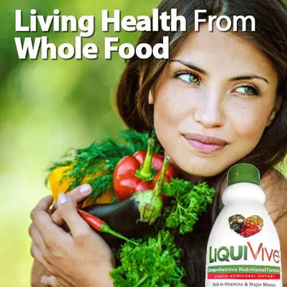 LiquiVive Liquid Vitamins Mega Nutrition | Vegetarian Daily Multivitamin Balance Immune Support Booster Superfood of Nature | Vitamin C D3 A B12 E K | Life Miracle