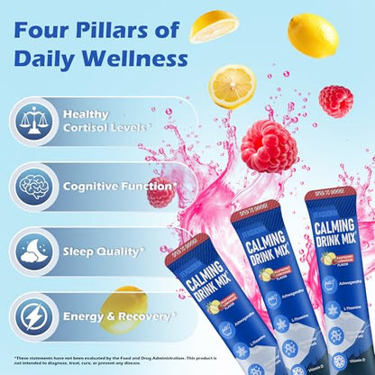 VENQUORIN Super Cortisol Calm Supplement Drink Powder for Women & Men with Magnesium Glycinate, Ashwagandha, L-Theanine & Vitamin D3 | Relaxation & Mood Support | Sugar Free, Vegan, 30 Servings VENQUORINBuy Supplements Australia