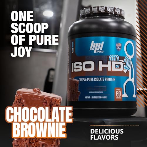 BPI Sports ISO HD Isolate Protein Chocolate Brownie - 69 Servings, 5.4 pounds BPI SportsBuy Supplements Australia