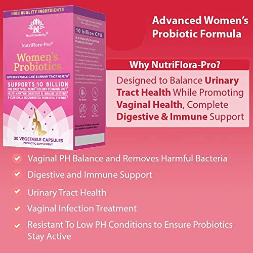 Nutricelebrity NutriFlora-Pro Probiotics for Women - Support Vaginal, Urinary Health NutricelebrityBuy Supplements Australia