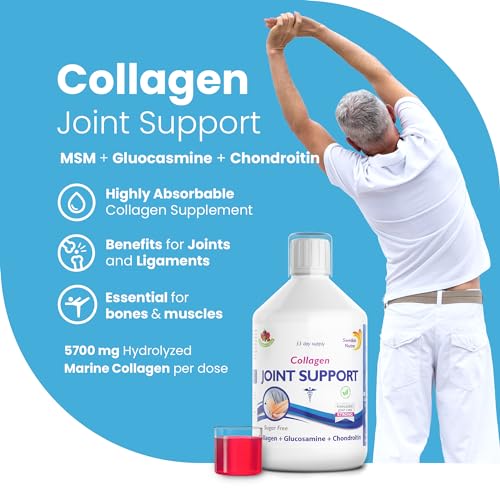 Swedish Nutra Joint Support Collagen - Pack of 500ml, 33 Day Supply | Berry Flavour | with Vitmain C & Glucosamine Swedish NutraBuy Supplements Australia