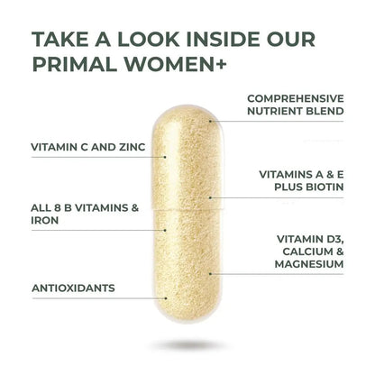 Primal Harvest Multivitamin for Women Vitamin A, Vitamin C, Vitamin D and E, Vitamin B12, B6, Biotin, Zinc Supplements Primal Harvest