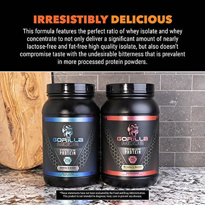 Gorilla Mode Premium Whey Protein - Chocolate / 25 Grams of Whey Protein Isolate Gorilla MindBuy Supplements Australia