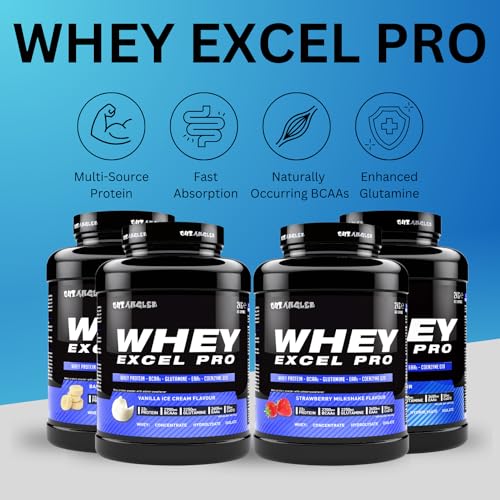 Out Angled Whey Excel Pro Whey Protein Powder Vanilla Flavour, 2kg, 66 Servings, High Protein Powder OUT ANGLEDBuy Supplements Australia