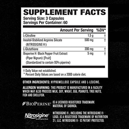 Jacked Factory N.O. XT Nitric Oxide Supplement with Nitrosigine L Arginine, L Citrulline Jacked FactoryBuy Supplements Australia