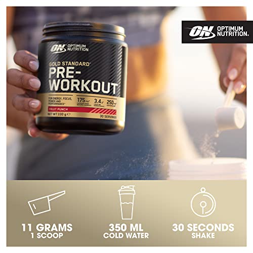 Optimum Nutrition Gold Standard Pre Workout Green Apple Flavoured Powder, 330g Optimum NutritionBuy Supplements Australia
