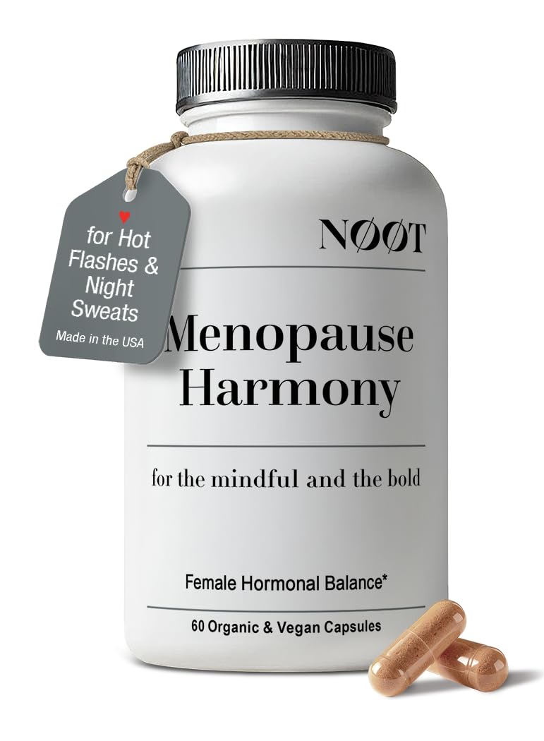 NOOT Menopause Harmony - Menopause Supplements for Women, Night Sweats & Hot Flash Relief, Hormone Balance for Women with Aguaje Fruit, Genistein and Vitex, Biohacking & Nootropics, 60 Capsules NØØTBuy Supplements Australia