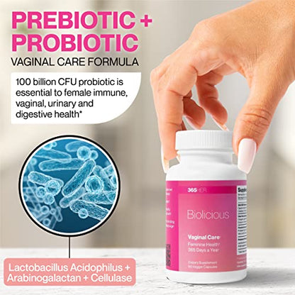 365 HER Biolicious Natural Vaginal Care Supplement (60 Capsules) | Neutralizes Odor and Reduces Discharge 365 HERBuy Supplements Australia